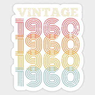 60th birthday gifts for men and women 1960 gift 60 years old Sticker